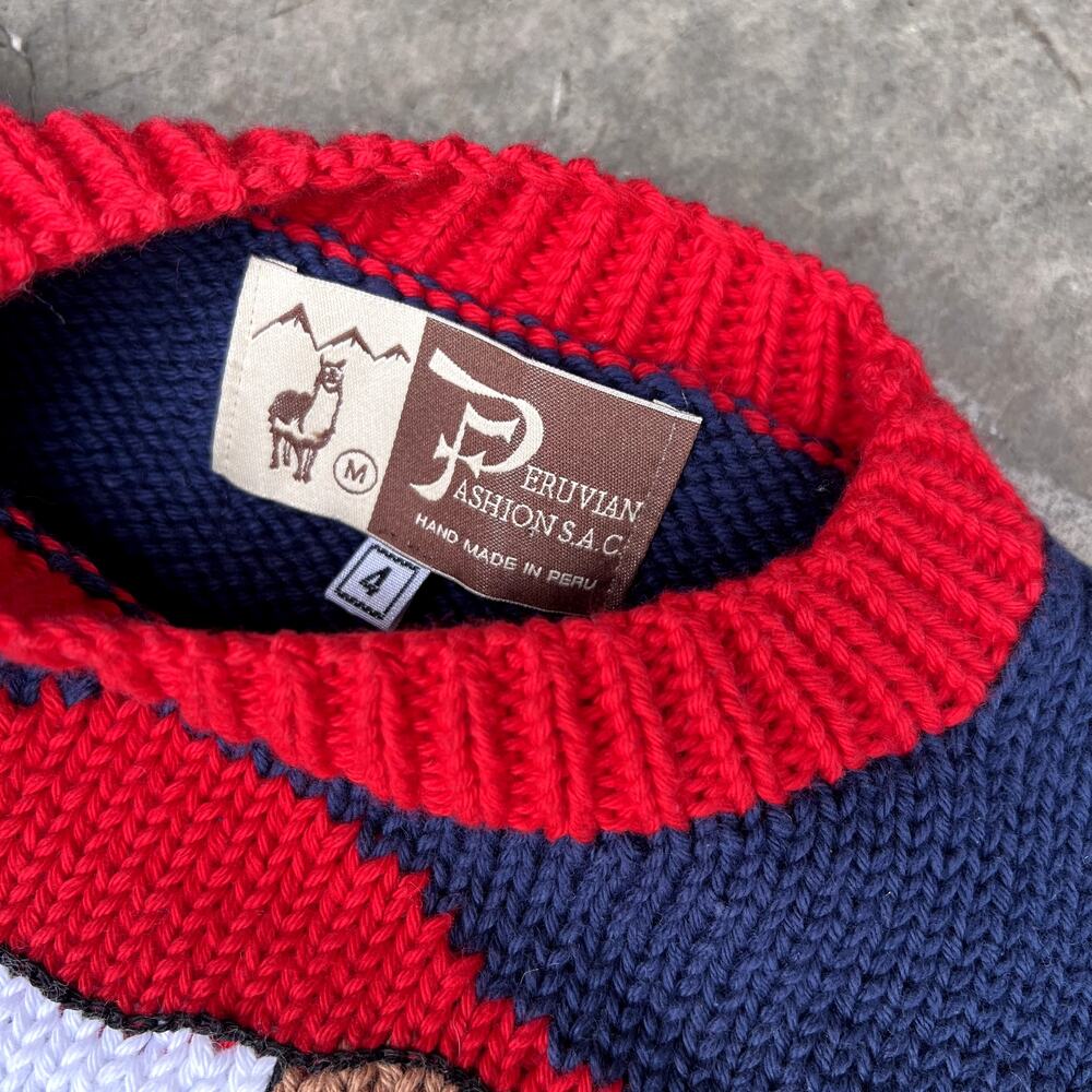 Peruvian Fashions Children's Alpaca Wool Hand Knitted Sweater Christmas Size 4 - Picture 6 of 8